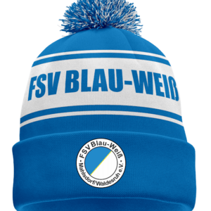 Pudelmütze Blau Weiß