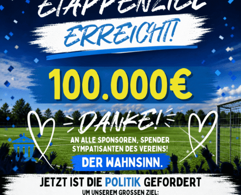 Wir haben unser Etappenziel mit 100.000 EUR erreicht!