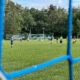 Kinder und Jugendliche beim Fußballtraining auf dem Vereinsgelände von Blau-Weiß Mahlsdorf/Waldesruh